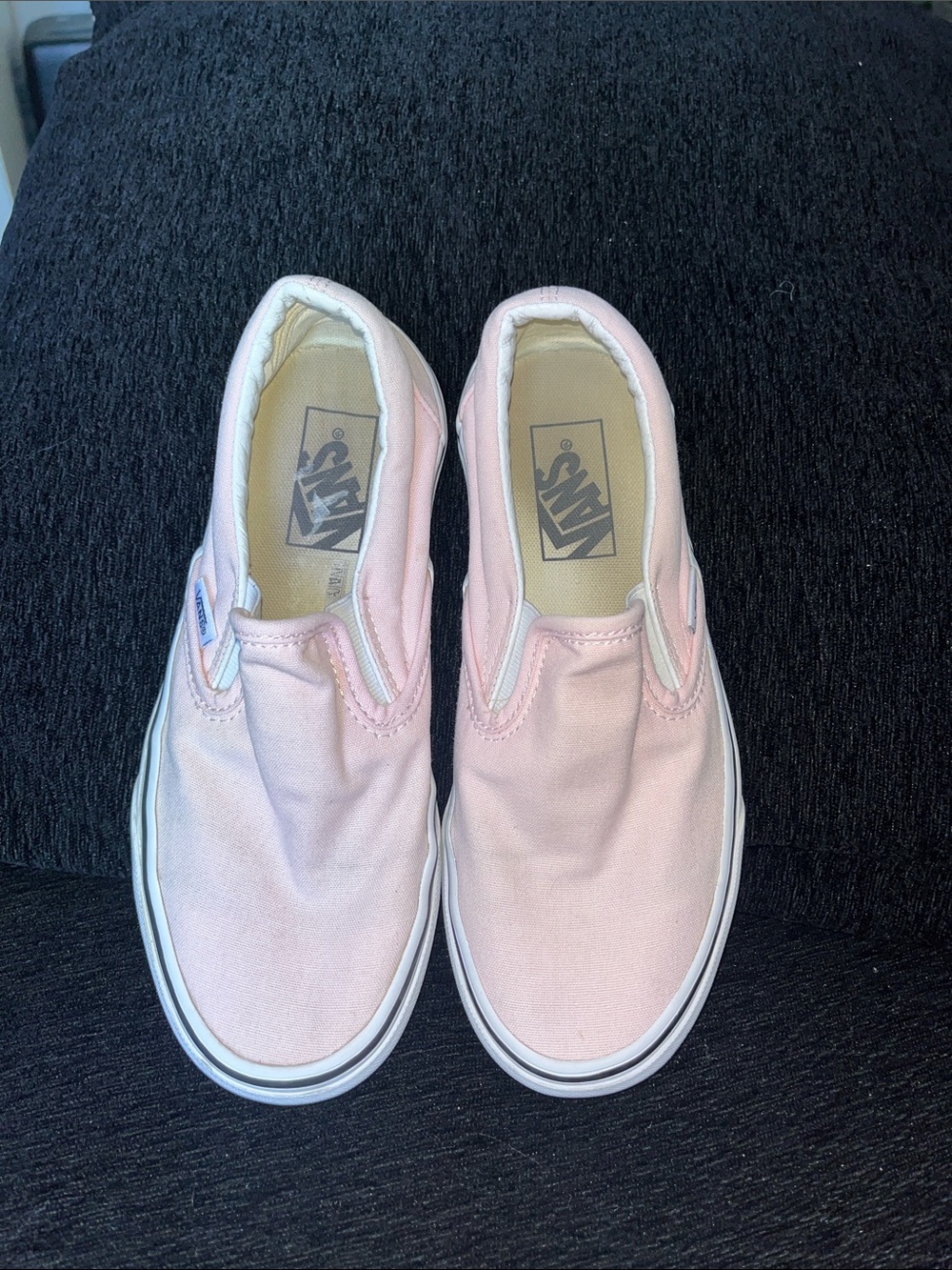 Woman’s Vans Slip-On Canvas Sneakers in  Pink